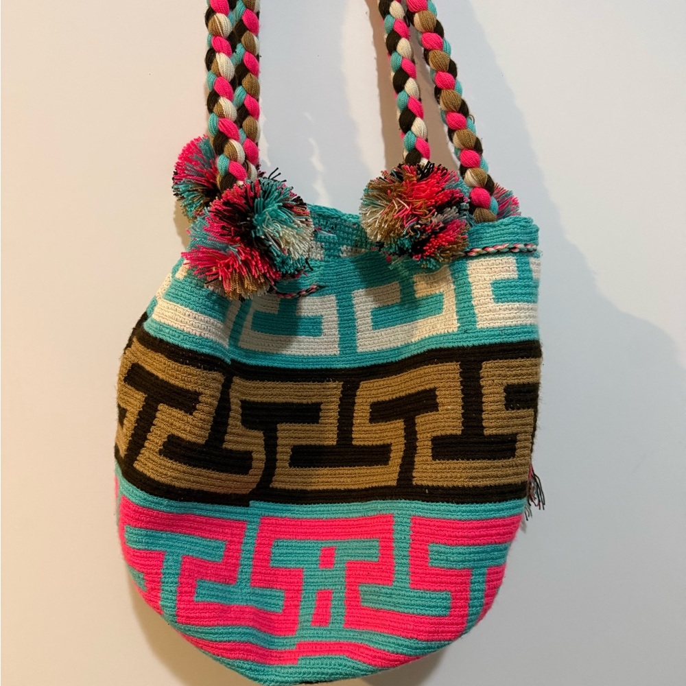 Colorful Geometric Patterned Women's Shoulder Bag